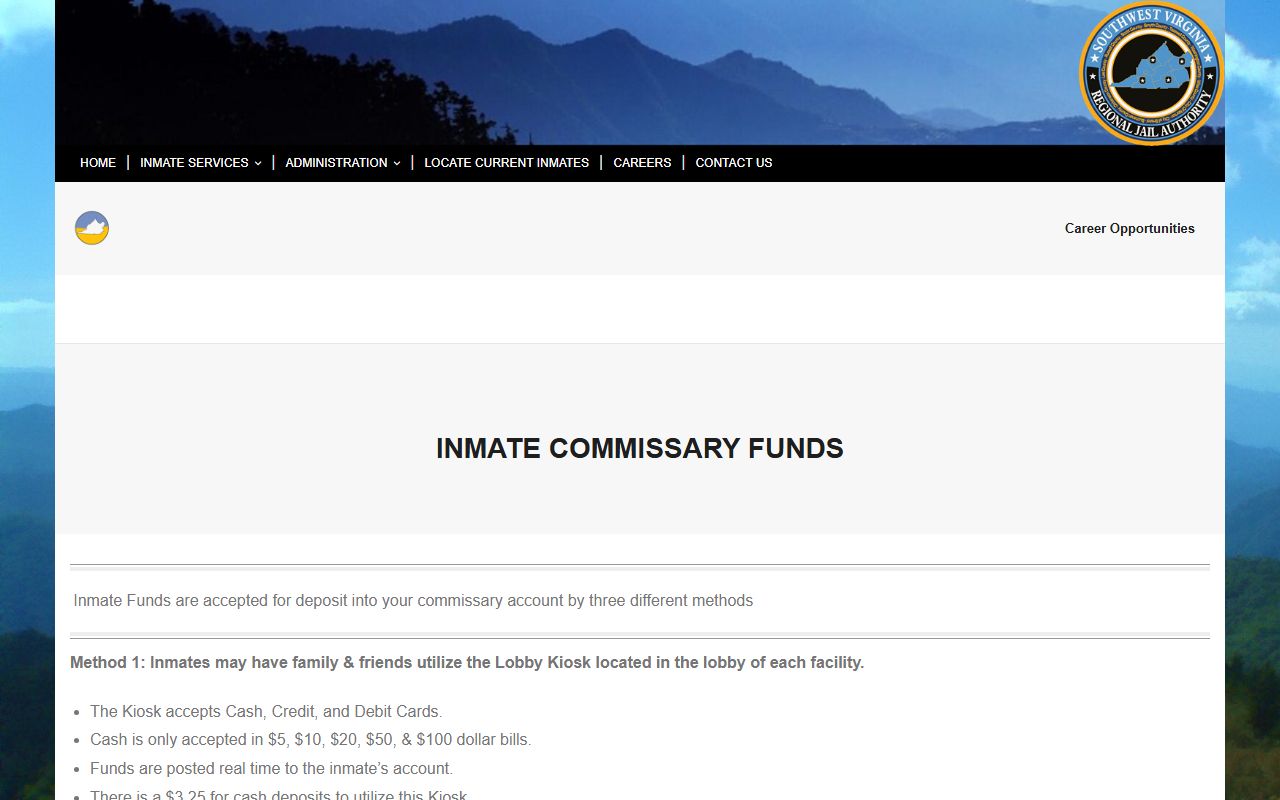 Lee County Duffield Facility commissary money deposit rules