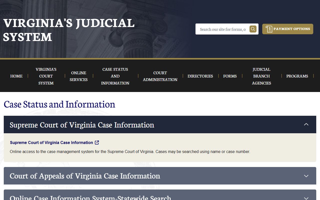 Lee County court records after arrest Virginia case information page